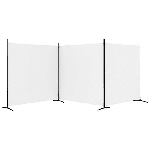 Biombo - Separador de Ambientes com 3 painéis 525x180 cm tecido branco