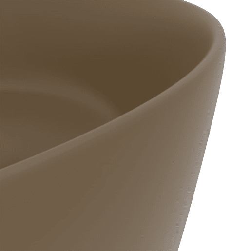 Lavatório - Lavabo - Pia de banheiro luxuoso redondo 40x15 cm cerâmica creme mate