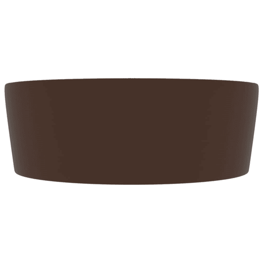 Lavatório - Lavabo - Pia de banheiro c extravasamento 36x13cm cerâmica castanho-esc. mate Lavatório - Lavabo - Pia de banheiro c extravasamento 36x13cm cerâmica castanho-esc. mate
