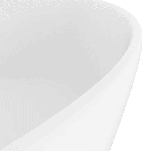 Lavatório - Lavabo - Pia de banheiro com extravasamento 36x13 cm cerâmica branco mate