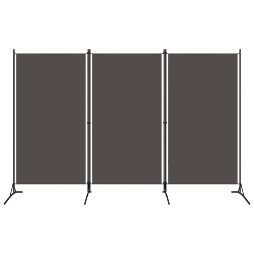 Biombo - Separador de Ambientes - Divisória de quarto com 3 painéis 260x180 cm antracite