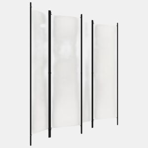 Biombo - Separador de Ambientes - Divisória de quarto com 4 painéis 200x180 cm branco