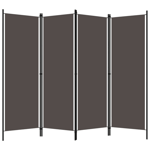 Biombo - Separador de Ambientes - Divisória de quarto com 4 painéis 200x180 cm antracite