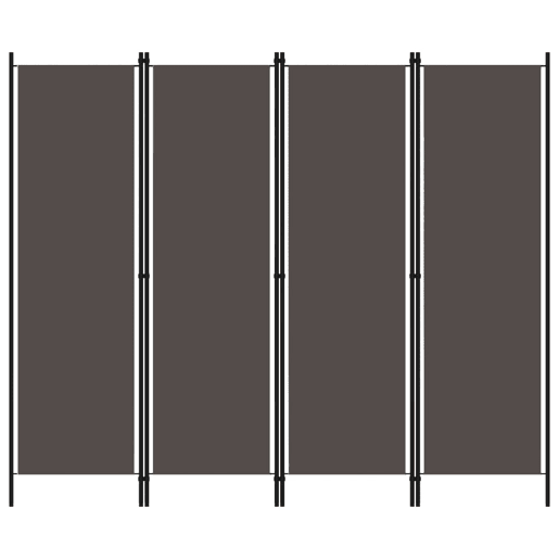 Biombo - Separador de Ambientes - Divisória de quarto com 4 painéis 200x180 cm antracite
