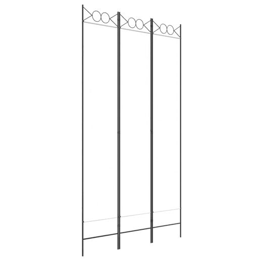 Biombo - Separador de Ambientes com 3 painéis 120x220 cm tecido branco