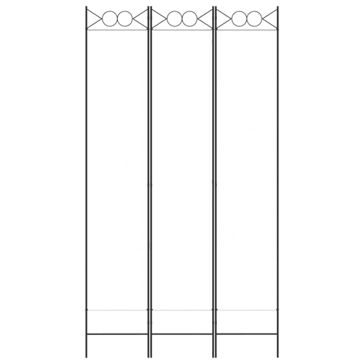 Biombo - Separador de Ambientes com 3 painéis 120x220 cm tecido branco