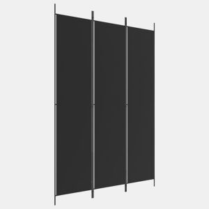 Biombo - Separador de Ambientes - Divisória com 3 painéis 150x220 cm tecido preto