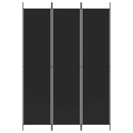 Biombo - Separador de Ambientes - Divisória com 3 painéis 150x220 cm tecido preto