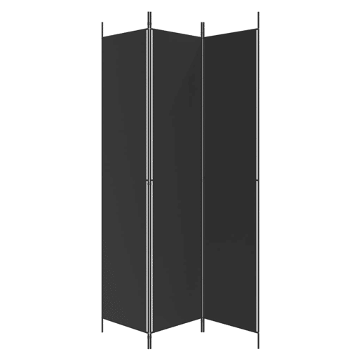 Biombo - Separador de Ambientes - Divisória com 3 painéis 150x220 cm tecido preto