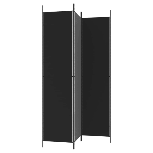 Biombo - Separador de Ambientes - Divisória com 3 painéis 150x220 cm tecido preto