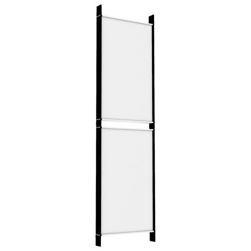 Biombo - Separador de Ambientes - Divisória com 5 painéis 250x180 cm tecido branco