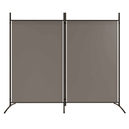 Biombo - Separador de Ambientes - Divisória com 2 painéis 175x180 cm tecido antracite