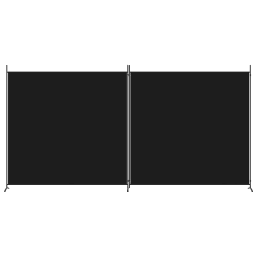 Biombo - Separador de Ambientes - Divisória com 2 painéis 348x180 cm tecido preto