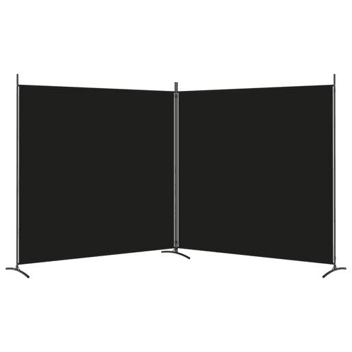 Biombo - Separador de Ambientes - Divisória com 2 painéis 348x180 cm tecido preto