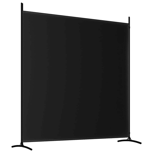 Biombo - Separador de Ambientes - Divisória com 2 painéis 348x180 cm tecido preto