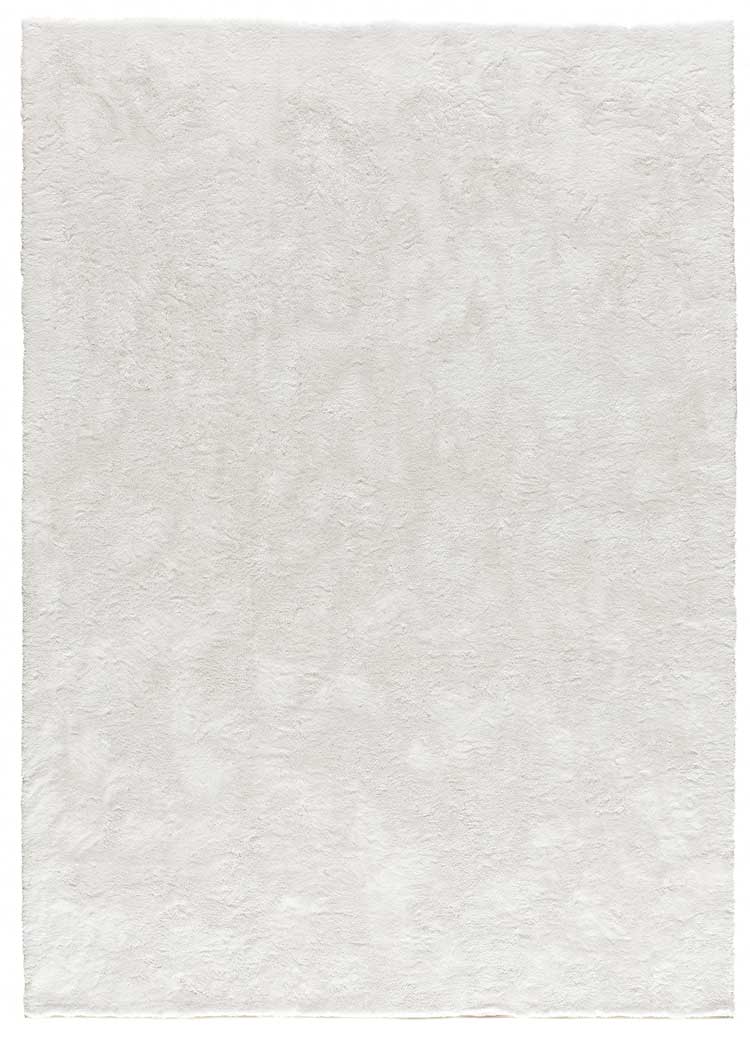 Alfombra redonda lisa de pelo alto ROMA - ATTICGO 80x150 Blanco