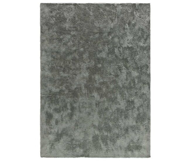 Alfombra lisa de pelo alto antracita roma, 140x200 cm - atticgo