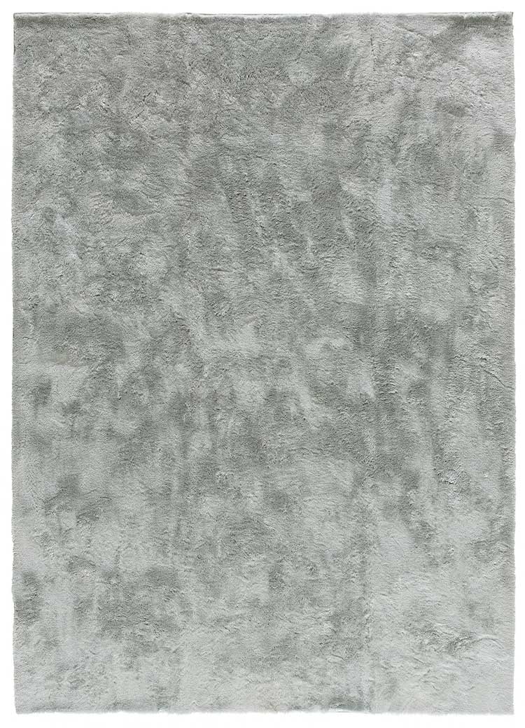 Alfombra redonda lisa de pelo alto ROMA - ATTICGO 80x150 Plateado