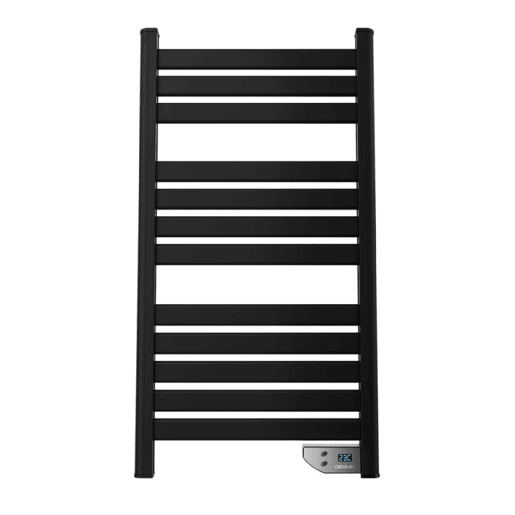 Cecotec Toalheiro elétrico com 500 W, ecrã LED, temporizador 2 h, proteção IP24, cobertura de 8 m², duplo sistema de segurança, design elegante e kit de instalação. Cecotec Toalheiro elétrico com 500 W, ecrã LED, temporizador 2 h, proteção IP24, cobertura de 8 m², duplo sistema de segurança, design elegante e kit de instalação.