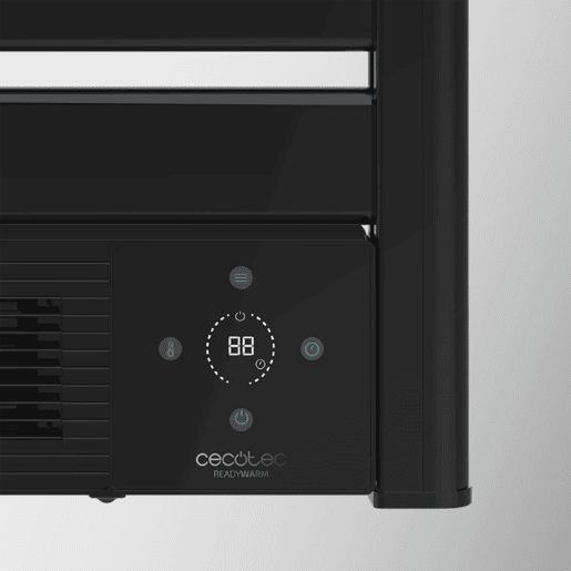 Cecotec Toalheiro elétrico com aquecedor cerâmico integrado. Potência total de 2000 W. Ecrã LED. Controlo remoto. Temporizador 24h. IPX4. Ajustes de temperatura. Termostato. Cecotec Toalheiro elétrico com aquecedor cerâmico integrado. Potência total de 2000 W. Ecrã LED. Controlo remoto. Temporizador 24h. IPX4. Ajustes de temperatura. Termostato.