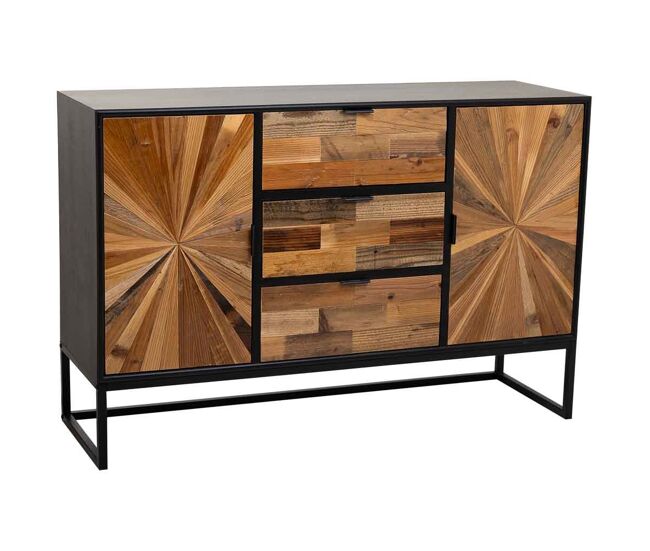 Aparador de madera marrón 120x38x78h cm
