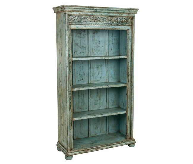 Estantería librería de madera azul 100x40x180 cm