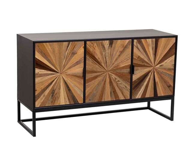 Aparador de madera marrón 120x34x70cm