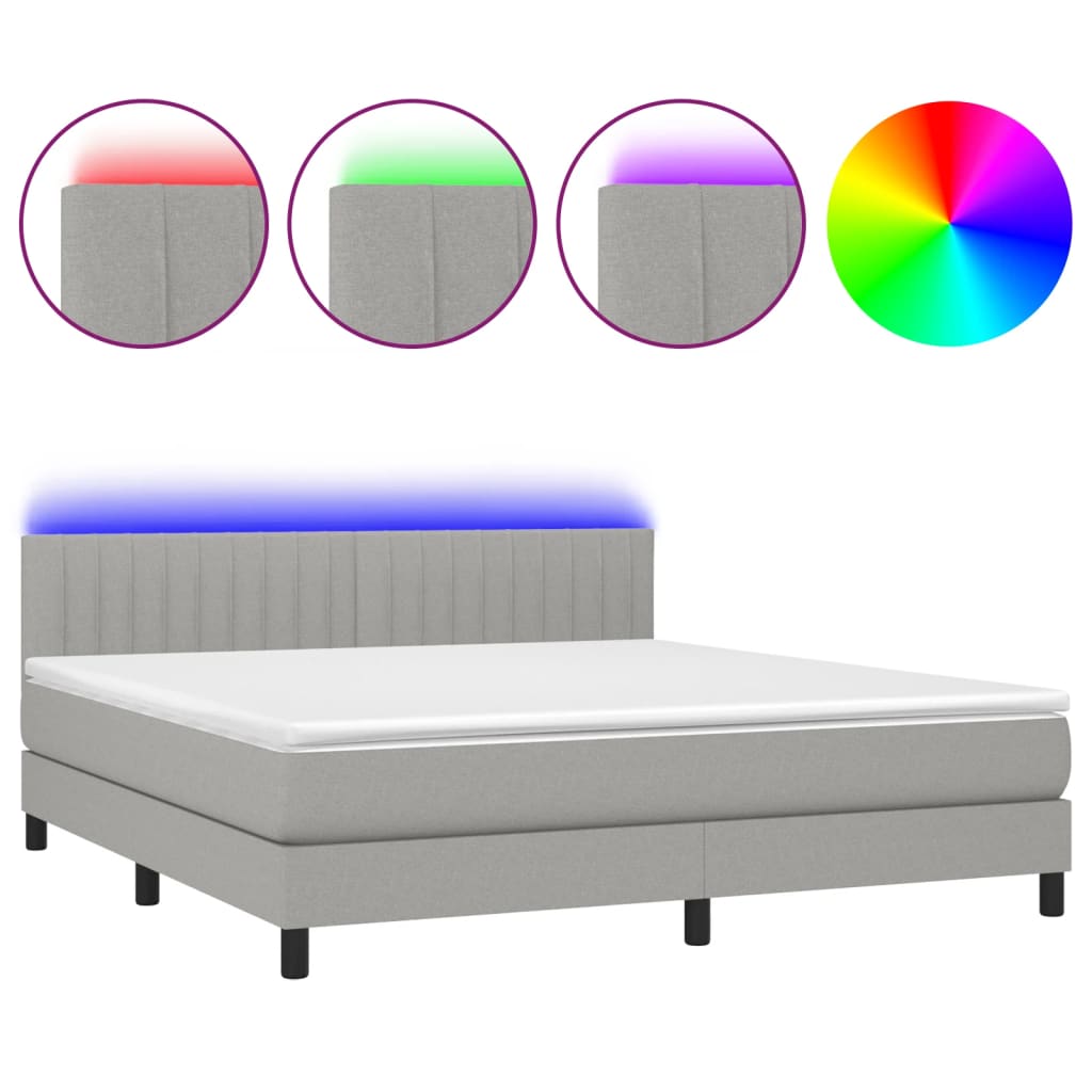 Cama box spring 160x200 Gris