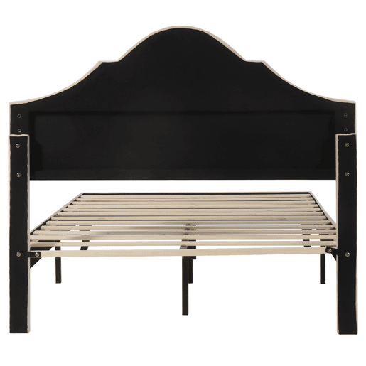 Cama estofada 140x190cm em veludo com cabeceira regulável + estrado - Bege Cama estofada 140x190cm em veludo com cabeceira regulável + estrado - Bege