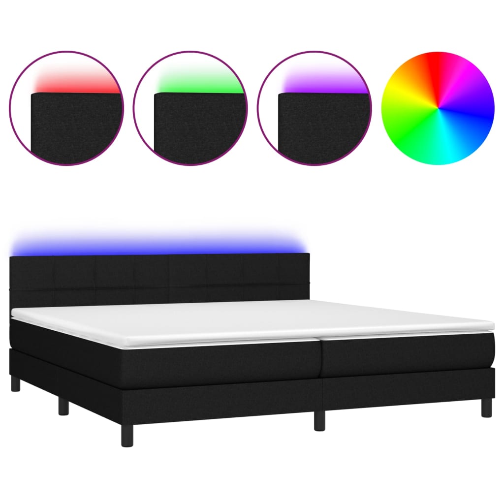 Cama box spring 200x200 Negro