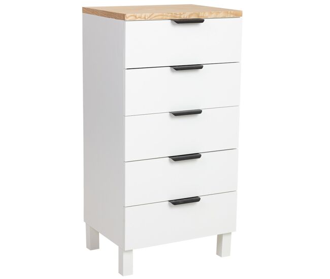 Sinfonier de madera blanco 45x35x90cm