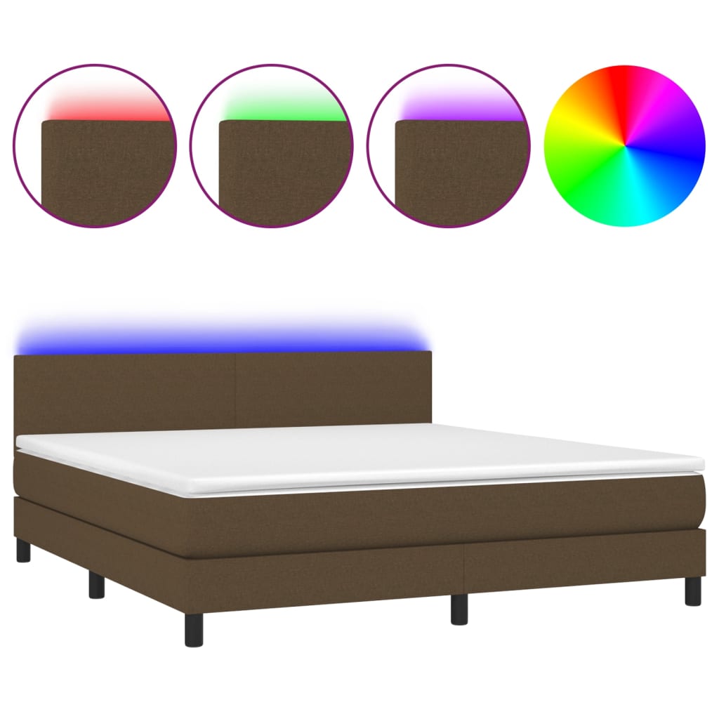Cama box spring 180x200 Marrón