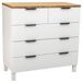 Comoda de madera con 5 cajones Comoda de madera con 5 cajones Blanco