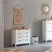 Comoda de madera con 5 cajones Comoda de madera con 5 cajones Blanco