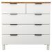 Comoda de madera con 5 cajones Comoda de madera con 5 cajones Blanco