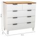 Comoda de madera con 5 cajones Comoda de madera con 5 cajones Blanco