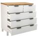 Comoda de madera con 5 cajones Comoda de madera con 5 cajones Blanco