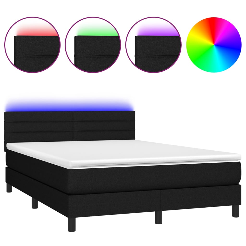 Cama box spring 140x190 Negro