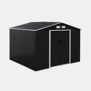 Galpão metálico para jardim, 7.06m², Calaisis, Antracite, 81x131x187 cm