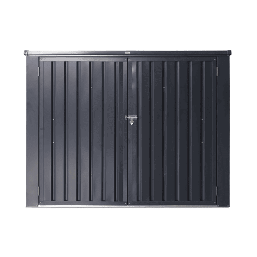 Abrigo duplo para caixote do lixo 1.75m², Carembault, Antracite, 1101x173x131 cm