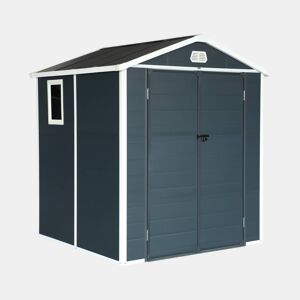 Abrigo de plástico para jardim, estrutura de alumínio, 3.65m², Weppes, Antracite, 192x190x219 cm