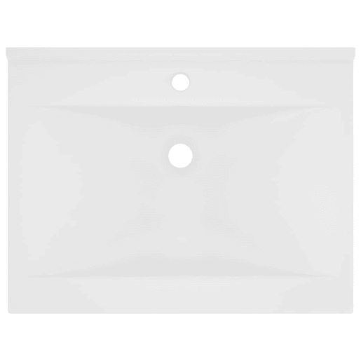 Lavatório - Lavabo - Pia de banheiro c orifício de torneira 60x46 cm cerâmica branco mate