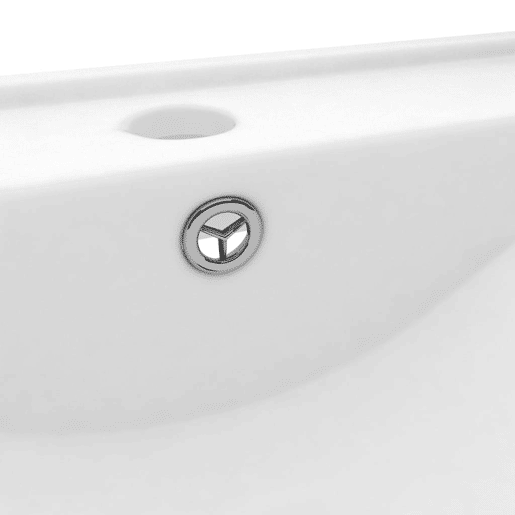 Lavatório - Lavabo - Pia de banheiro c orifício de torneira 60x46 cm cerâmica branco mate