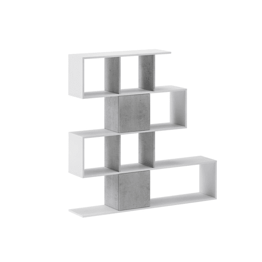 Estante assimétrica AMBIHOME TRENTO - BrancoBetão