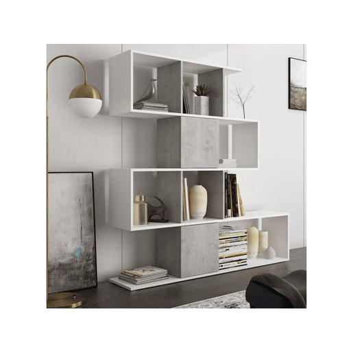 Estante assimétrica AMBIHOME TRENTO - BrancoBetão