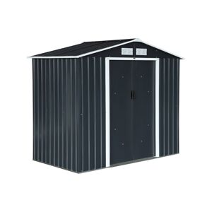 Galpão metálico para jardim com 2.71m², Houtland, Antracite, 213x131x185 cm