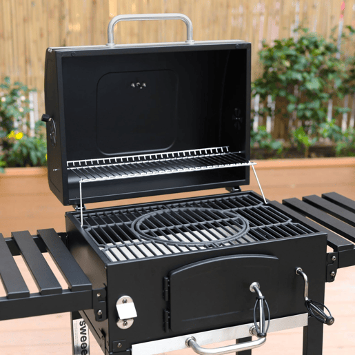 Barbecue a carvão, Bernard, Preto, 122x65x103.5 cm