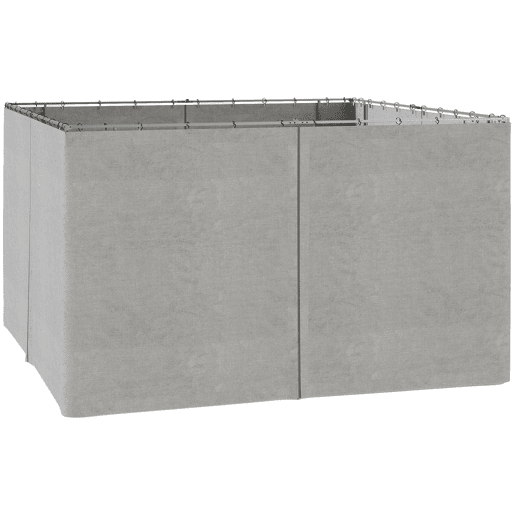 Outsunny 4 Paredes Laterais para Tenda 352x205 cm Laterais para Tenda Universal com Ganchos e Argola em C para Tenda de Jardim Terraço Cinza Claro