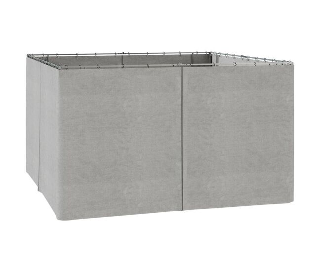 Outsunny 4 paredes laterales para cenador 3,5x2 m laterales de carpa con ganchos cortinas sin ventanas reemplazo lateral para carpa de jardín exterior fiesta gris claro