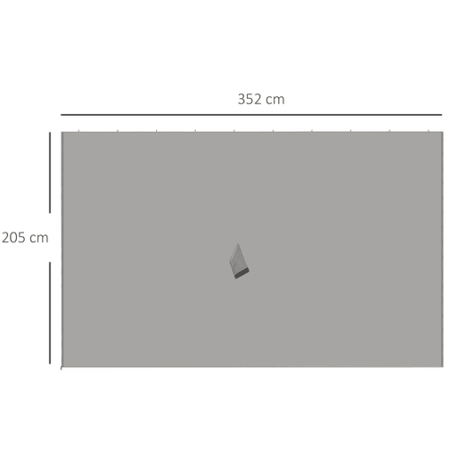 Outsunny 4 Paredes Laterais para Tenda 352x205 cm Laterais para Tenda Universal com Ganchos e Argola em C para Tenda de Jardim Terraço Cinza Claro